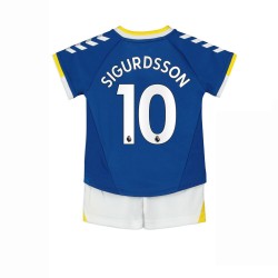 Camisola Everton Gylfi Sigurosson 10 Criança Equipamento Primeiro 2021-2022 Manga Curta